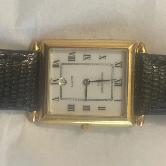 Ladies Michel Herbelin Wristwatch Lizard Grain Strap France